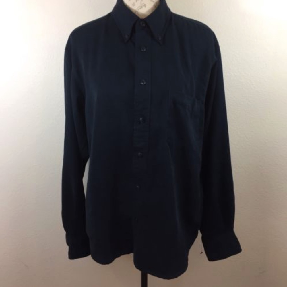 Bruno Sueded Mens Button Up Size Large